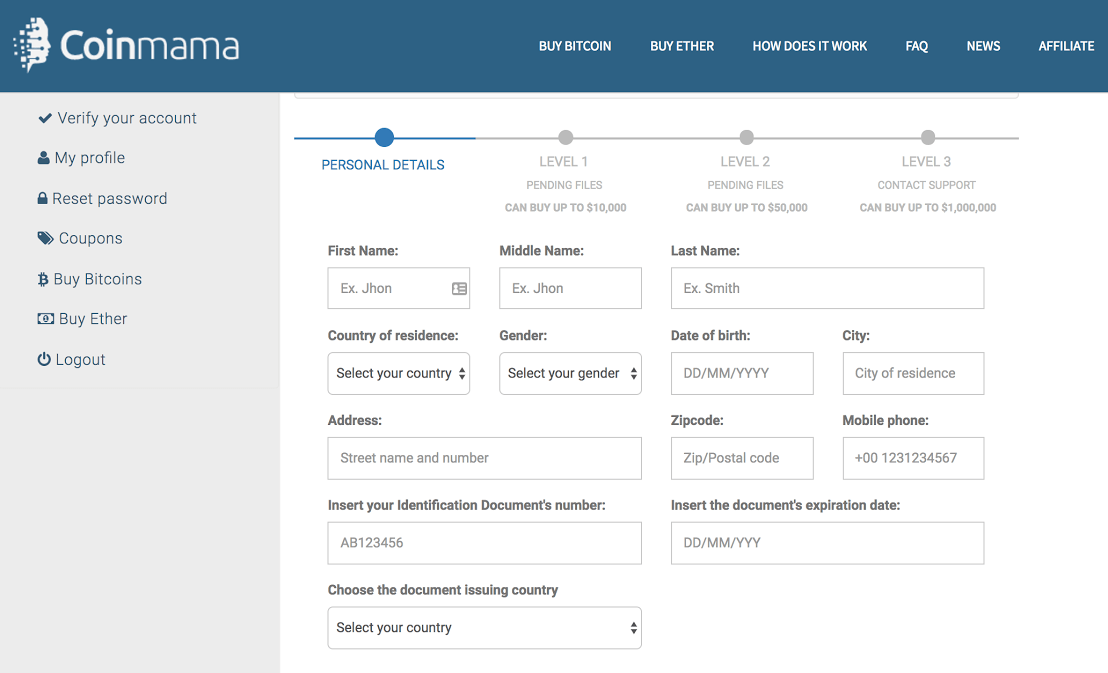 login do coinmama