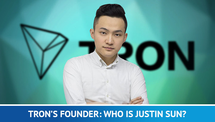 o fundador da tron, Justin Sun
